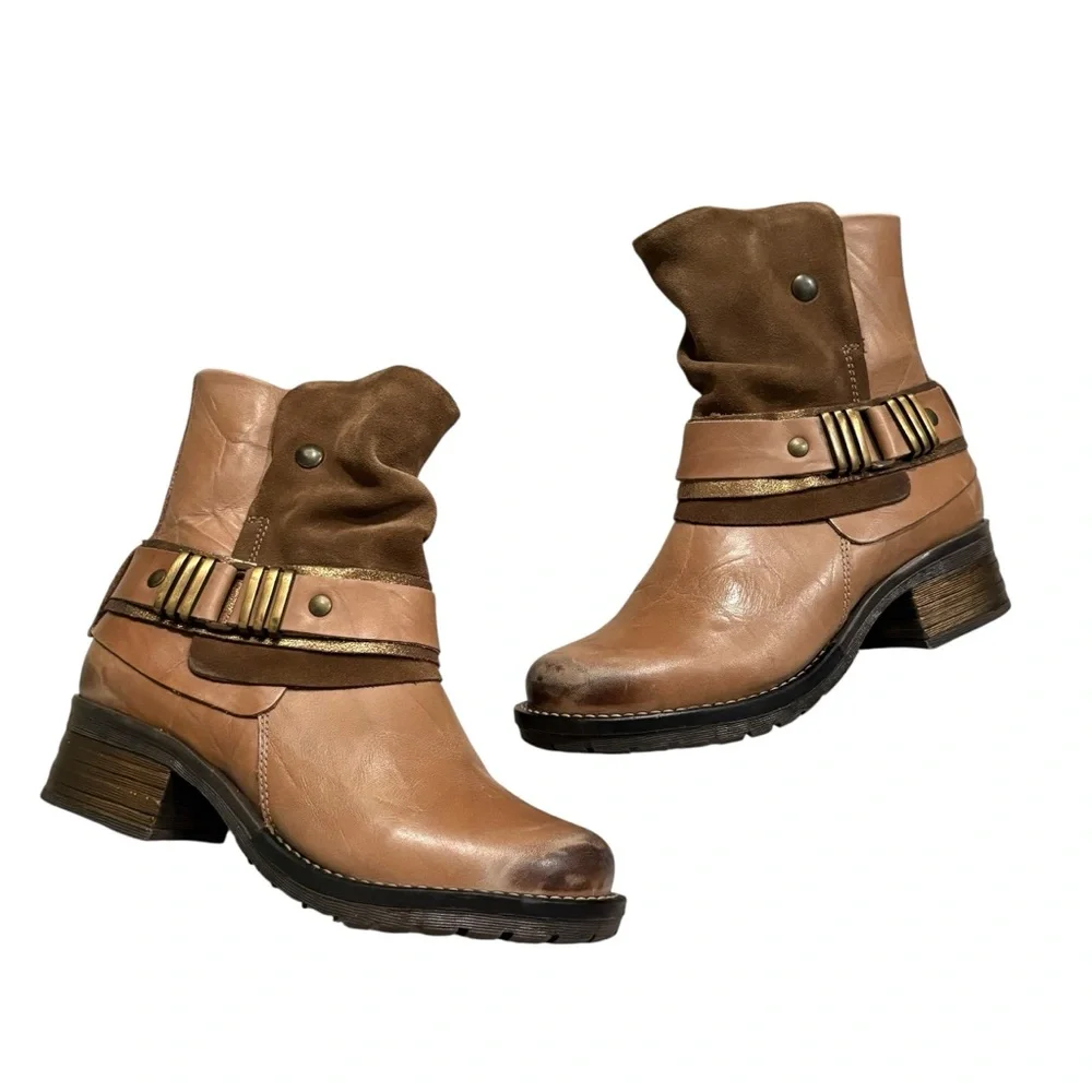 Dromedaris Kikka Leather Boot in Taupe, Sz 37 - Picture 2 of 14